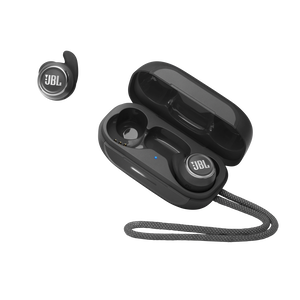 JBL Reflect Mini NC - Black - Waterproof true wireless Noise Cancelling sport earbuds - Detailshot 7